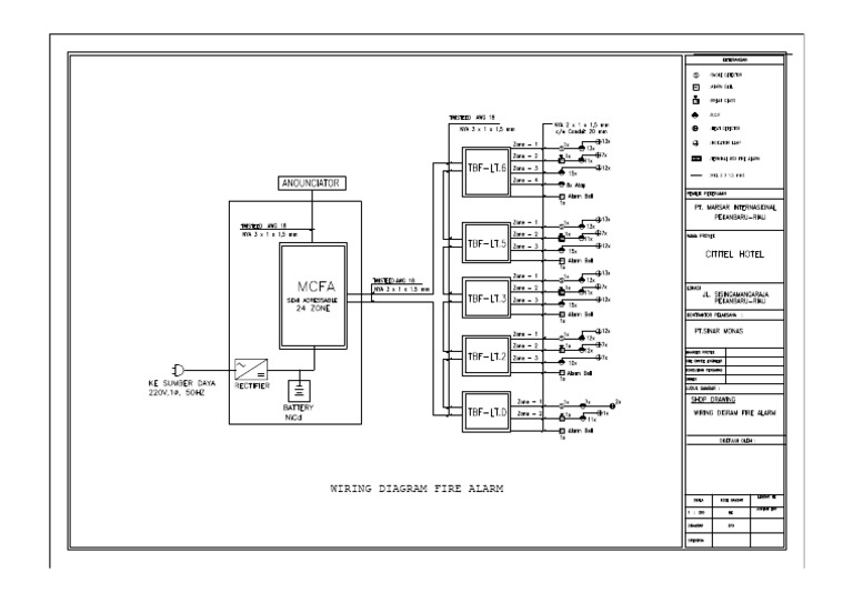 Wiring Diagram Fire Alarm-Model | PDF