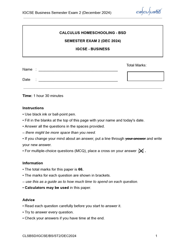 IGCSE Business Exam December 2024 | PDF | Employment | Economies