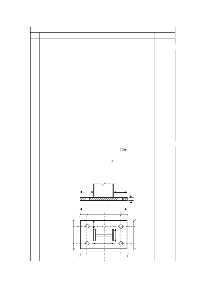 Base Plate and Anchor Bolt | PDF | Strength Of Materials | Screw