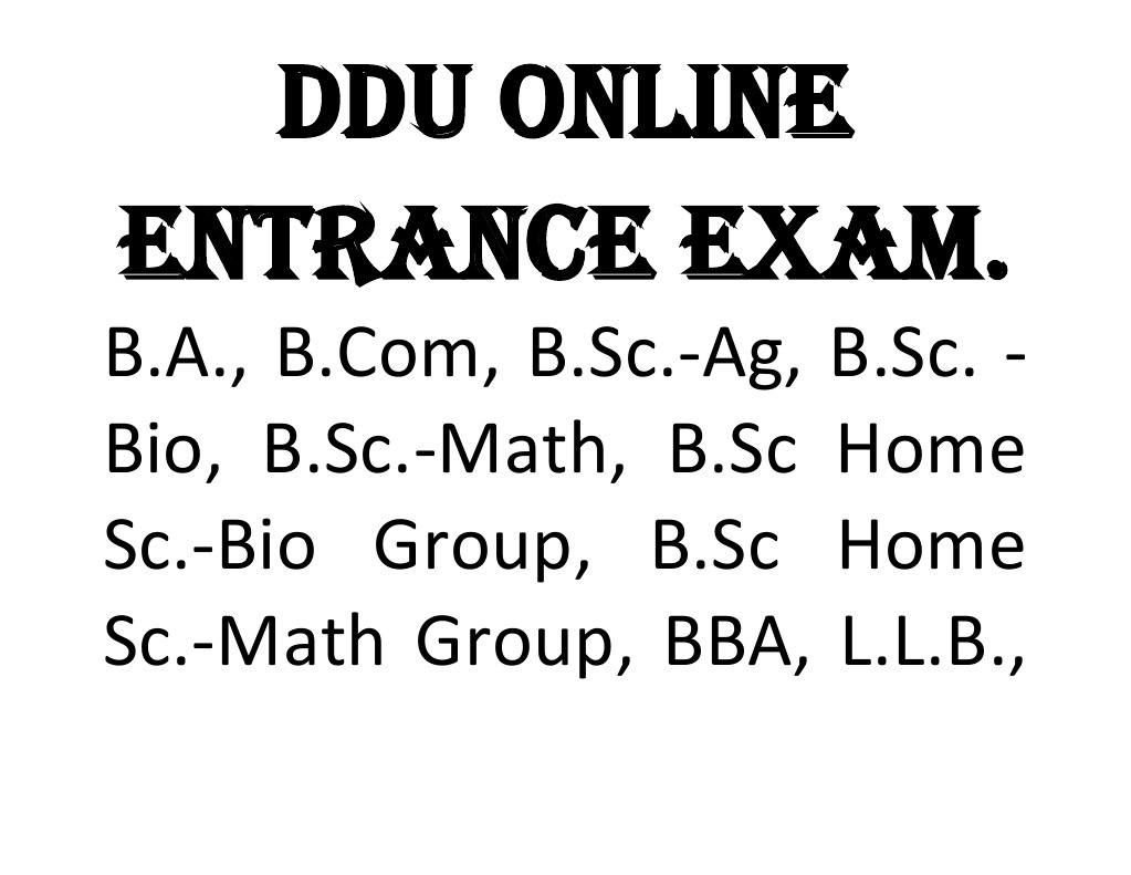 Ddu Online Entrance Examination B | PDF | Qualifications | Vocational ...