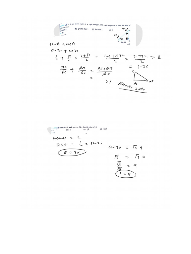 Trigonometric Problems | PDF