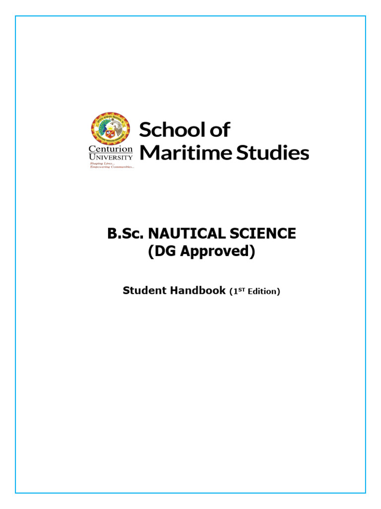 BSC Nautical Science Hand Book | PDF | Meal | Restaurants