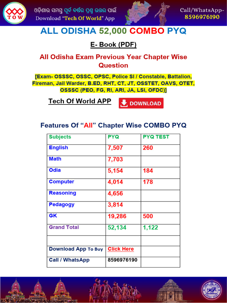 Odisha Exam PYQ E-Book Collection | PDF | Sodium Bicarbonate | Sodium ...