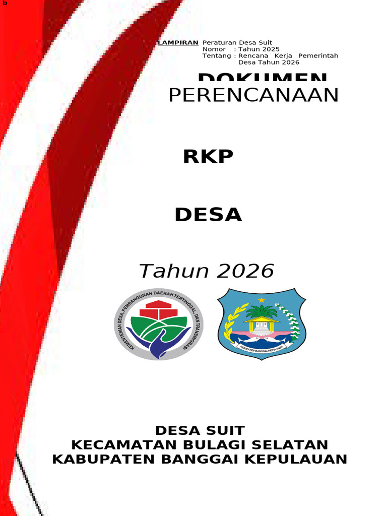 RKP Desa Suit 2026: Peraturan dan Ketentuan | PDF