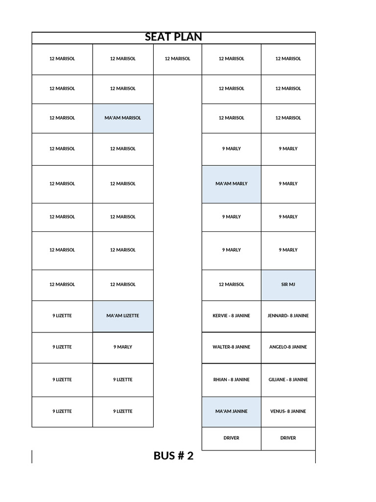 Seat Plan | PDF