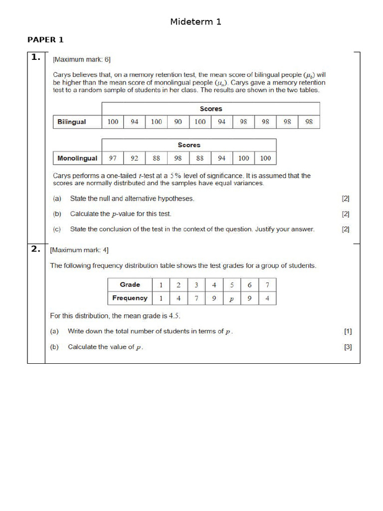 Midterm 1 QP | PDF