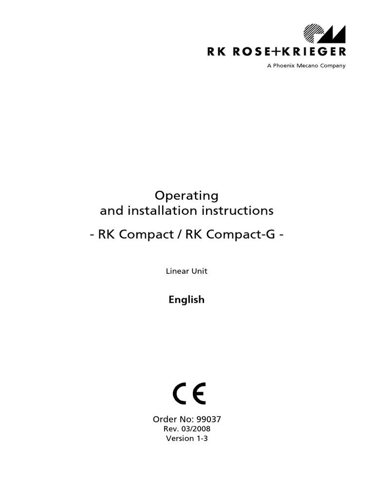 RK Compact Linear Unit Installation Guide | PDF | Mechanical Engineering