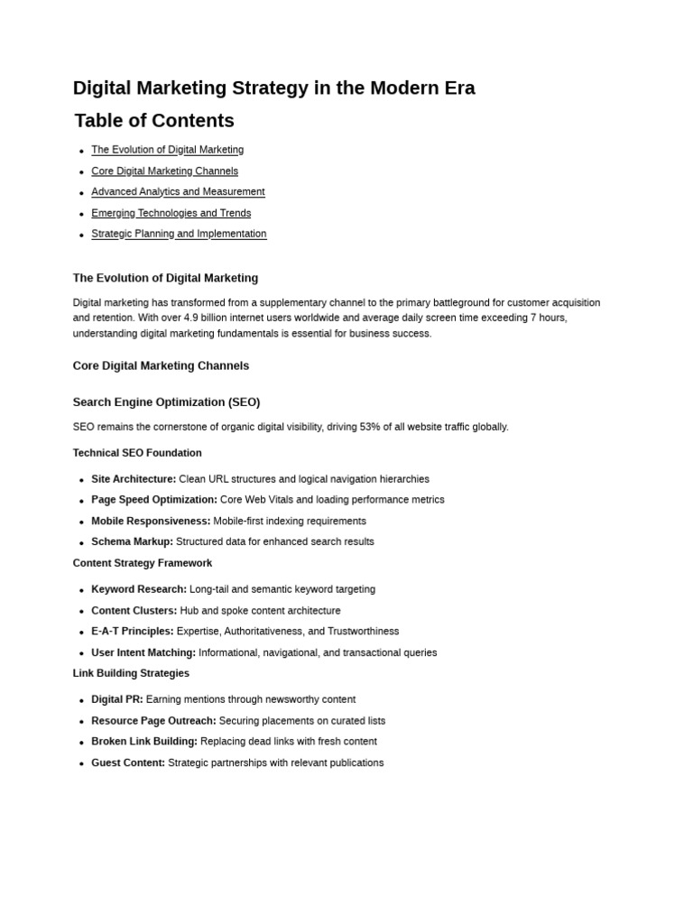 Digital Marketing Strategy Guide | PDF | Digital Marketing | Analytics