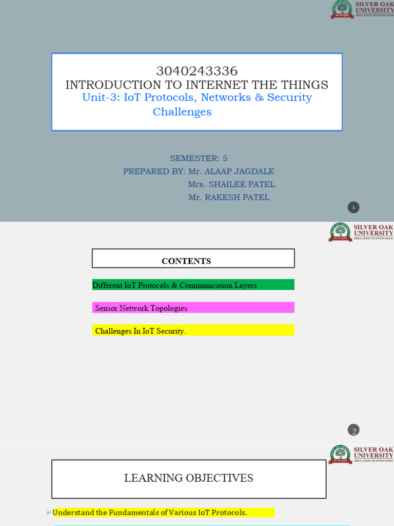 IoT Protocols and Security Challenges | PDF | Computer Network | I Pv6