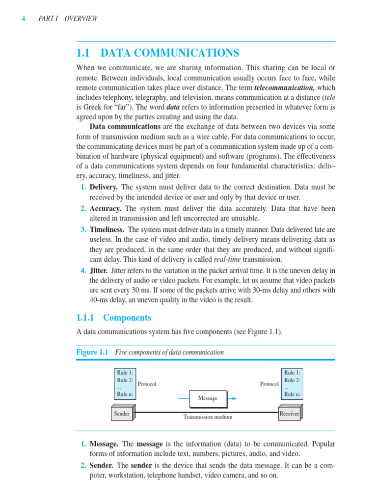 Data Communications Overview and Components | PDF | Duplex ...