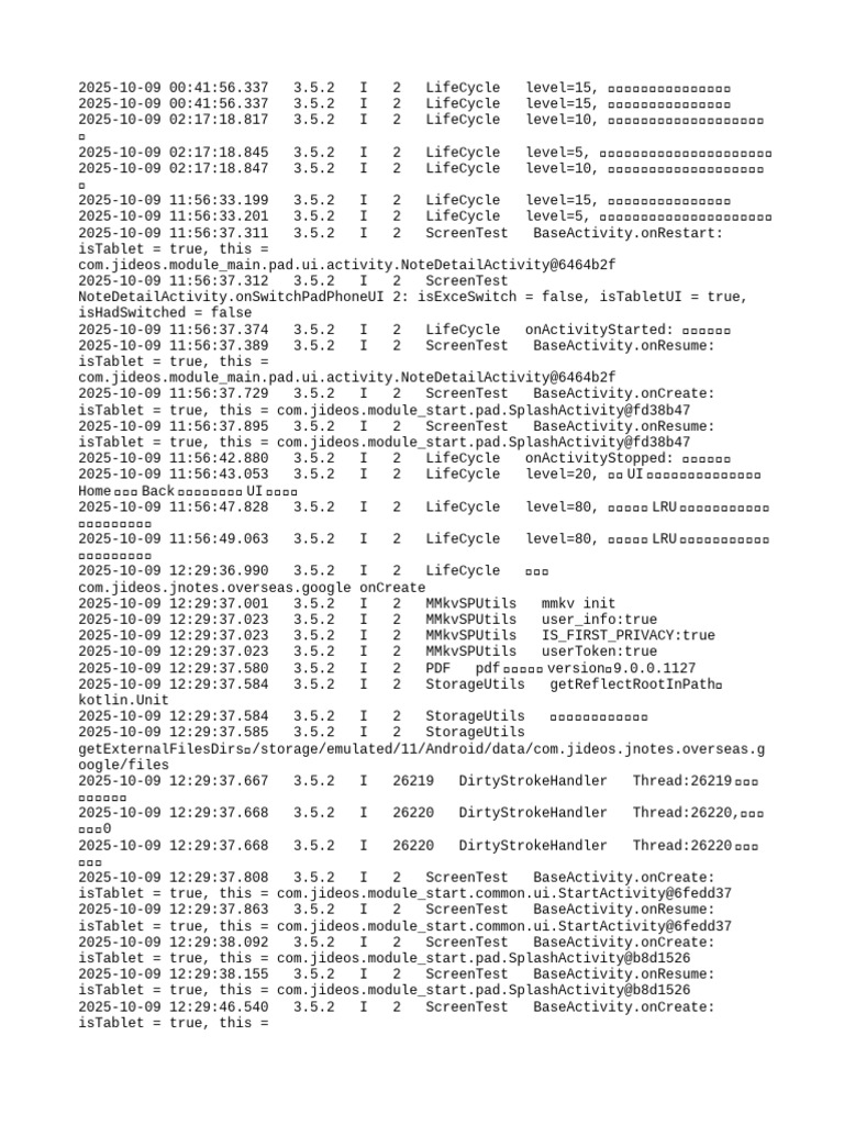 App Lifecycle and Memory Management Logs | PDF | Mobile Telecommunications