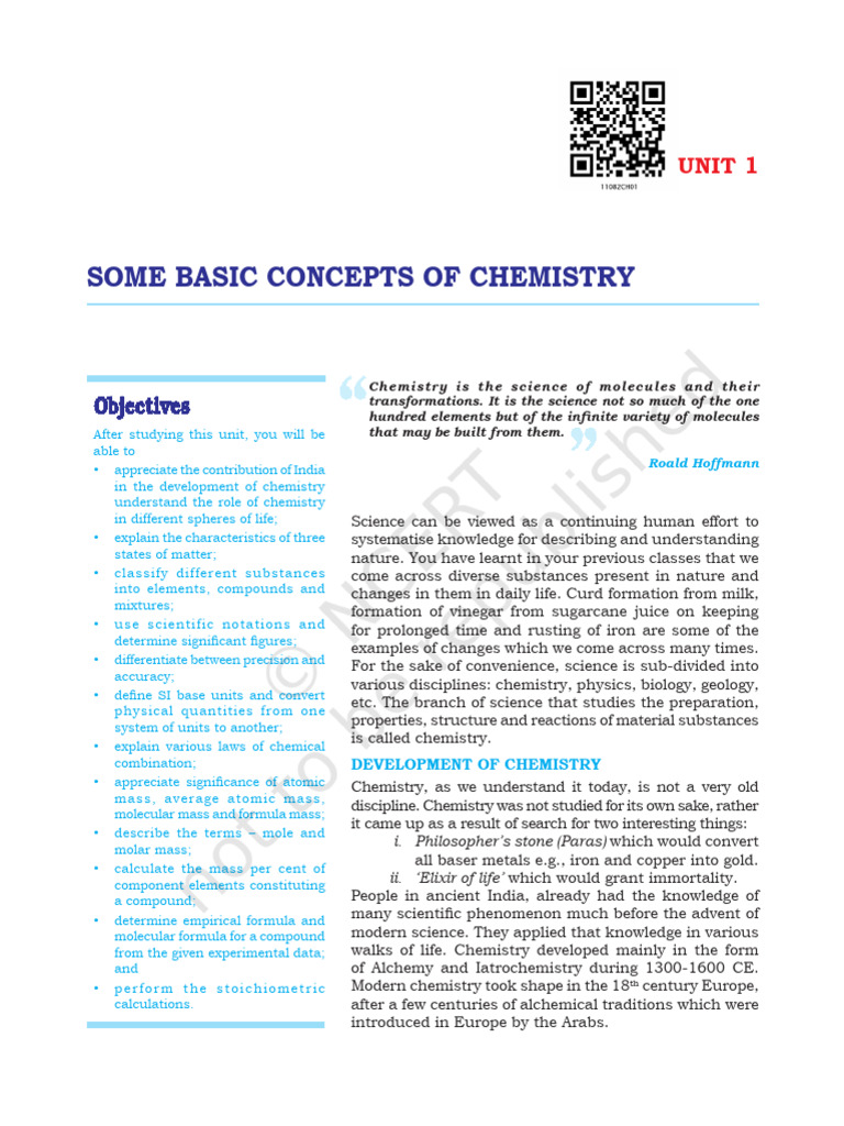 Some Basic Concepts of Chem | PDF | International System Of Units ...