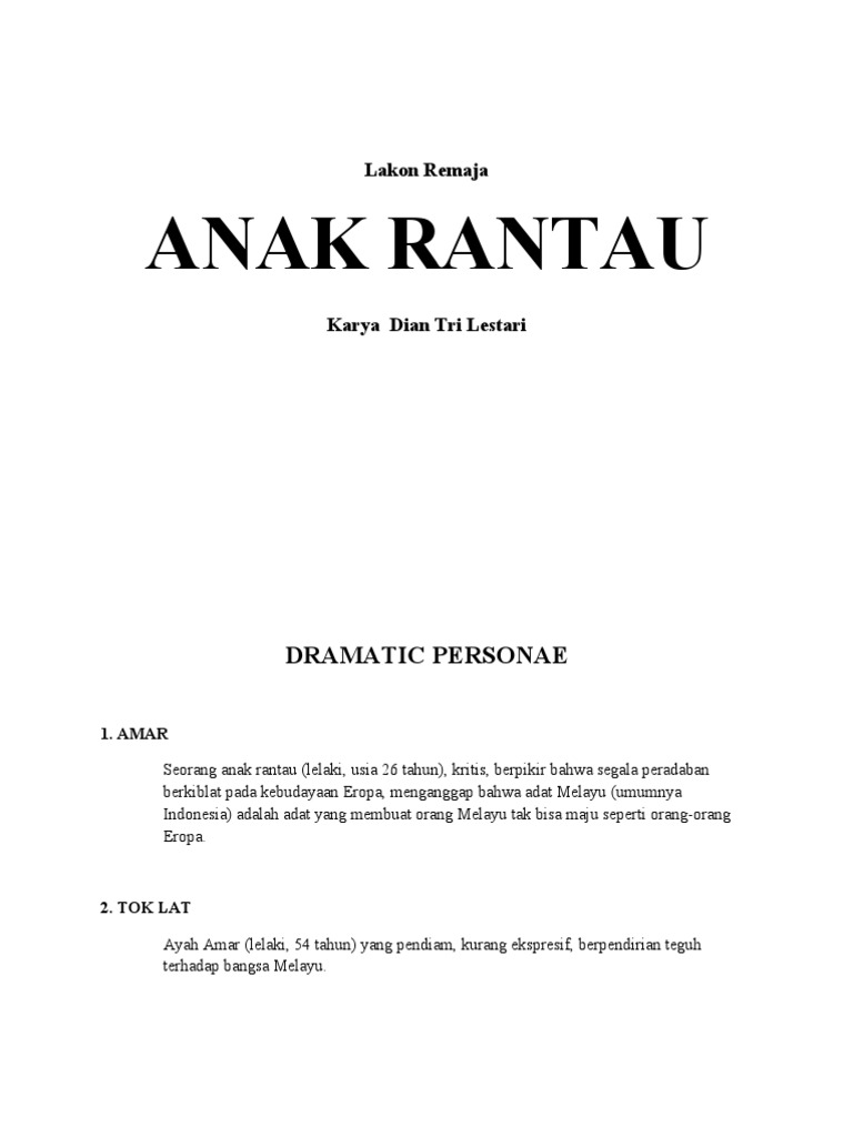 Anak Rantau: Pulang dan Tradisi | PDF | Seni