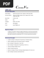 Download  Automation Engineer Resume by Arif Ali SN93216816 doc pdf