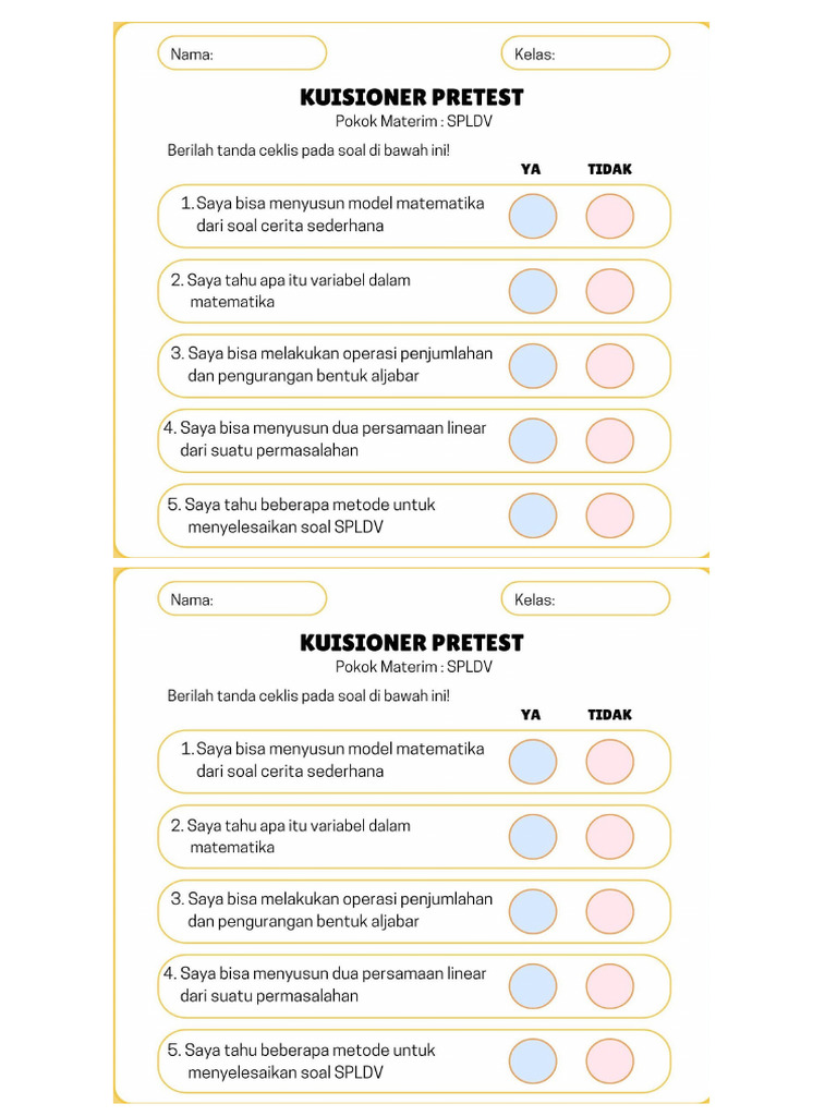 Soal Pretest | PDF