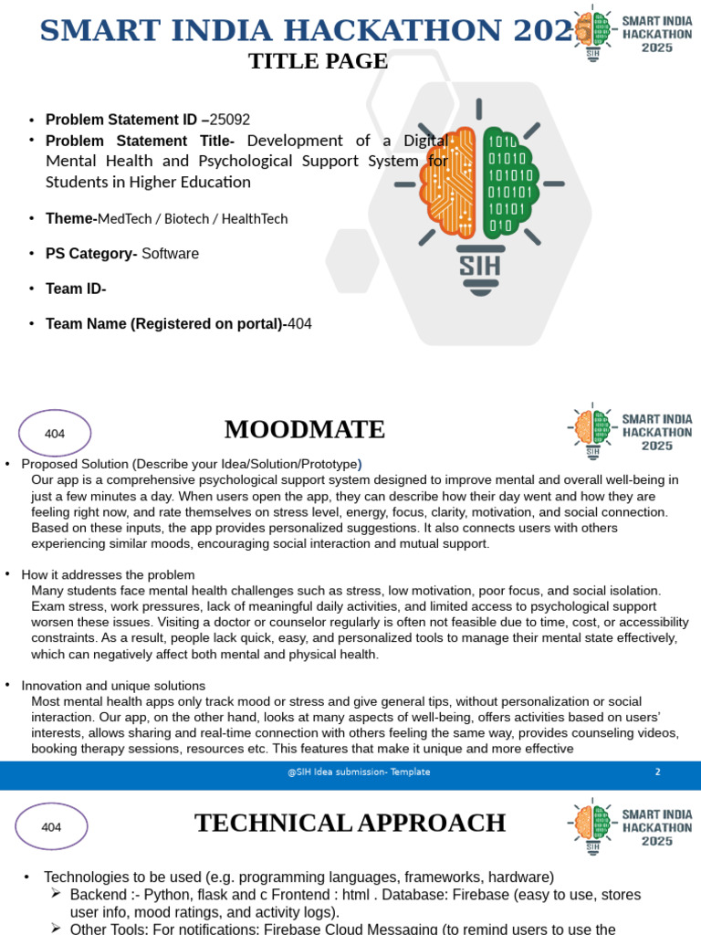 Digital Mental Health App for Students | PDF | Mental Health | Mobile App