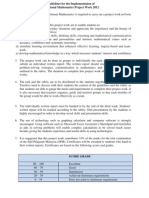 Guidelines For The Implementation of Additional Mathematics Projrct Works 2012
