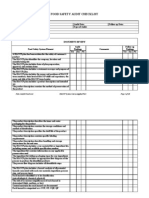 HACCP Audit Check List