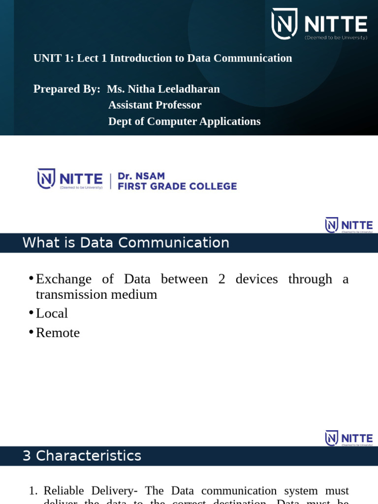 Introduction to Data Communication Basics | PDF | Computer Network ...