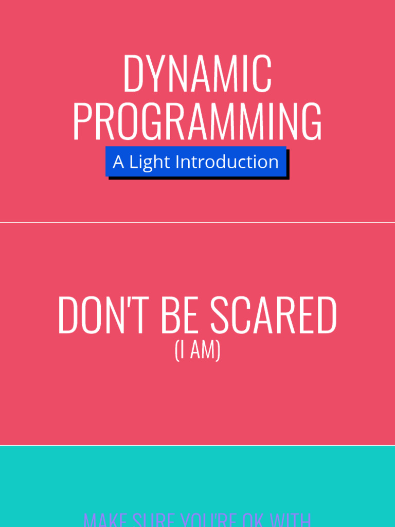 Dynamic Programming Explained Simply | PDF | Dynamic Programming ...