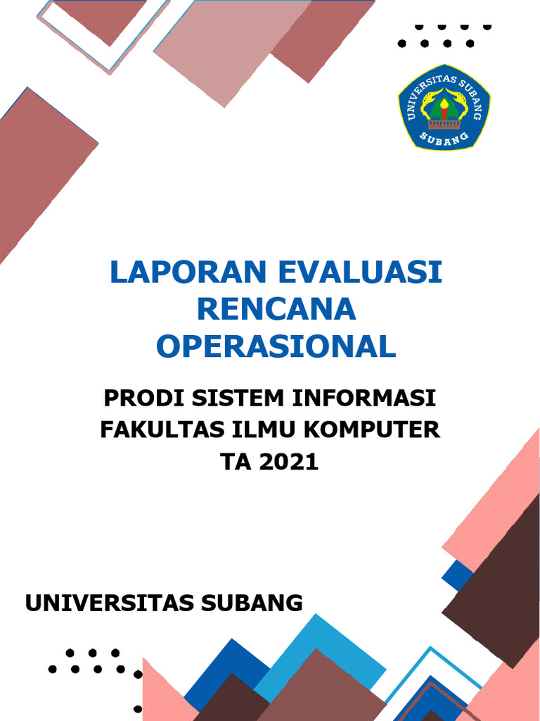Cover Laporan Evaluasi Renop Tahun 2021 | PDF