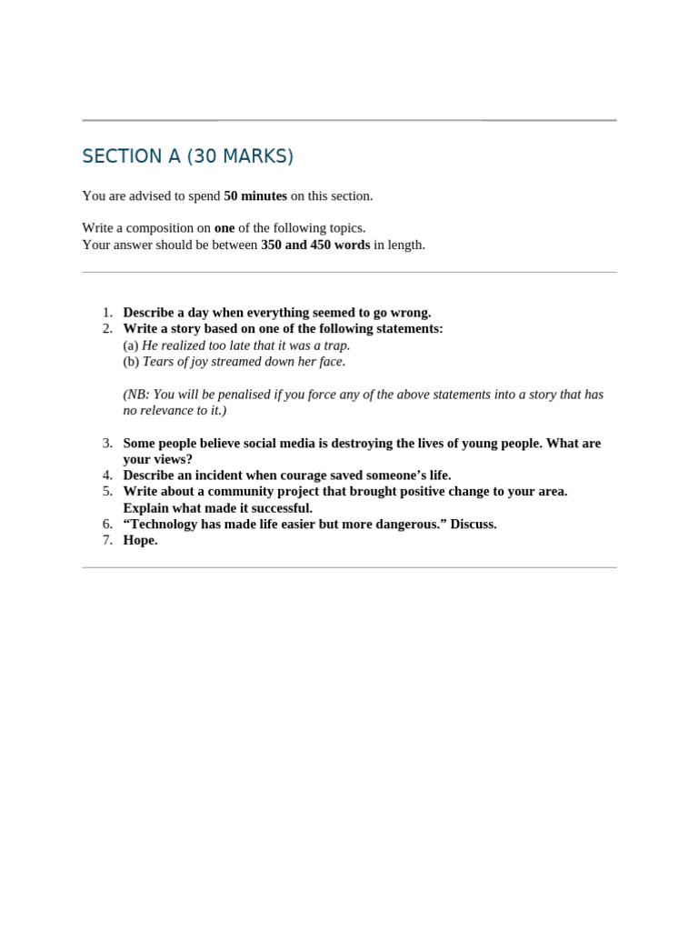 English p1 | PDF