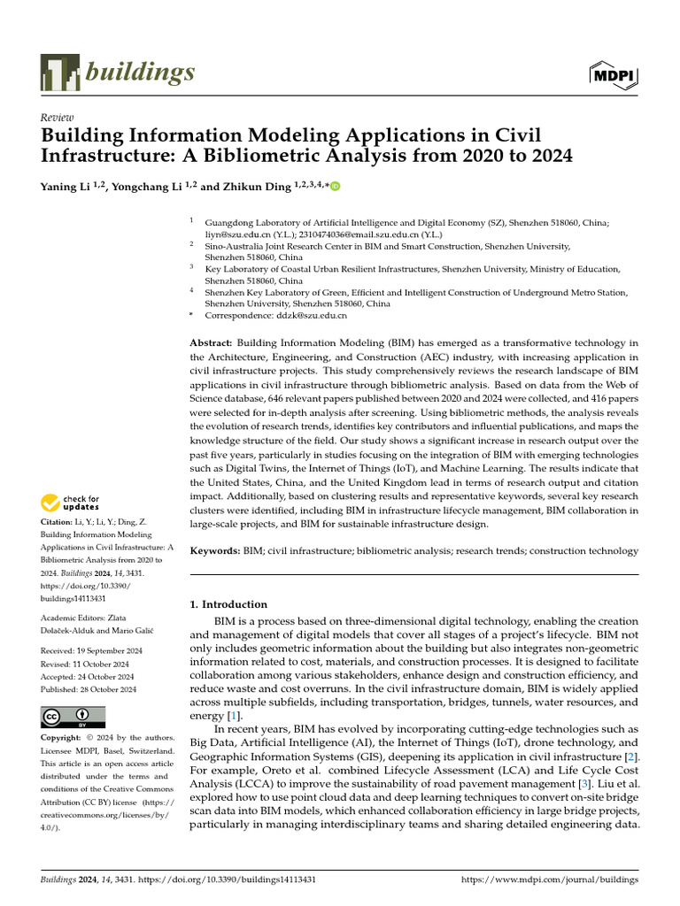Building Information Modeling Applications in Civi | PDF | Building ...