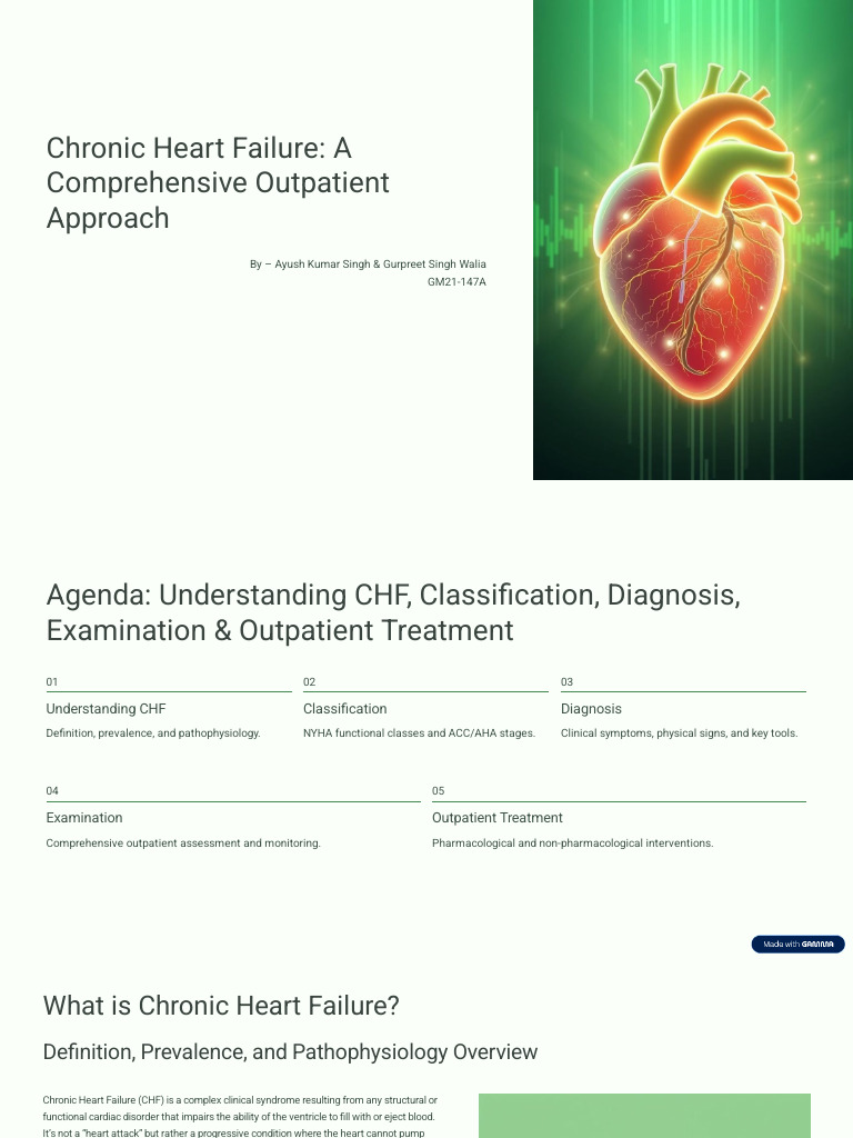 Chronic Heart Failure A Comprehensive Outpatient Approach | PDF | Heart ...
