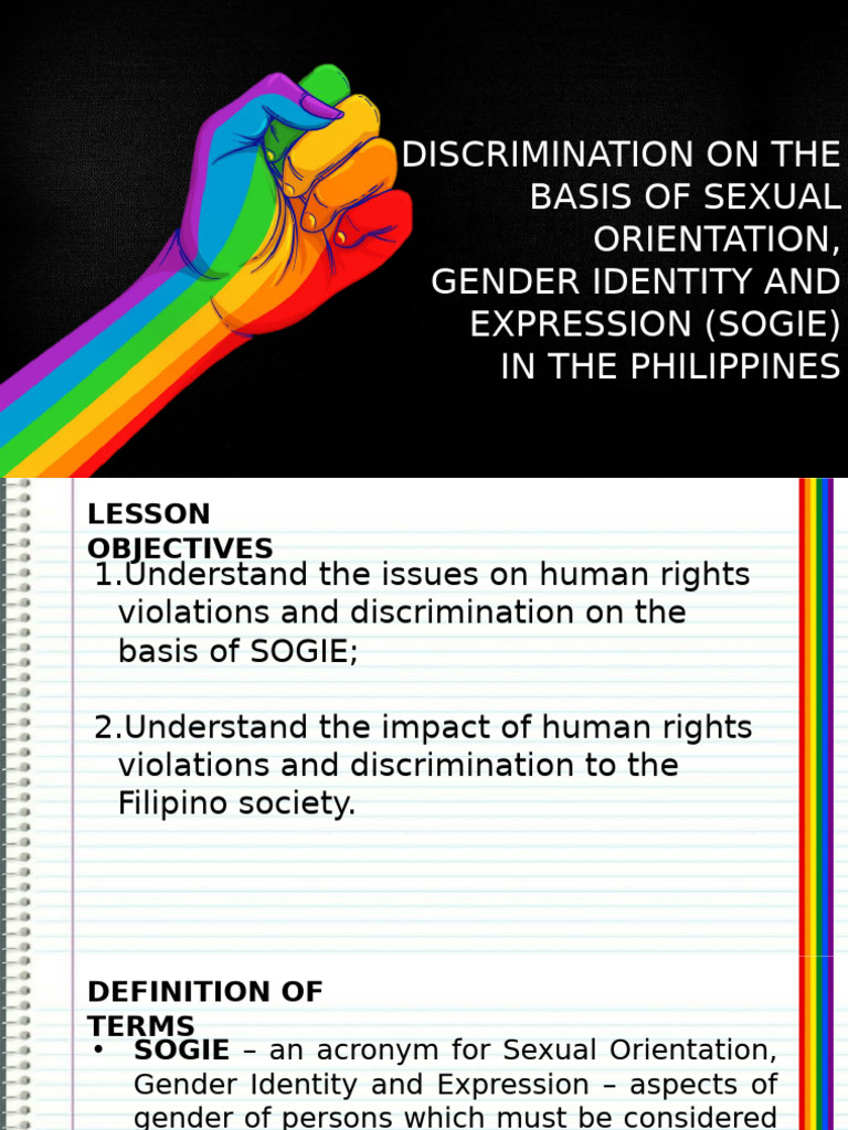 SOGIE Discrimination in the Philippines | PDF | Discrimination | Gender