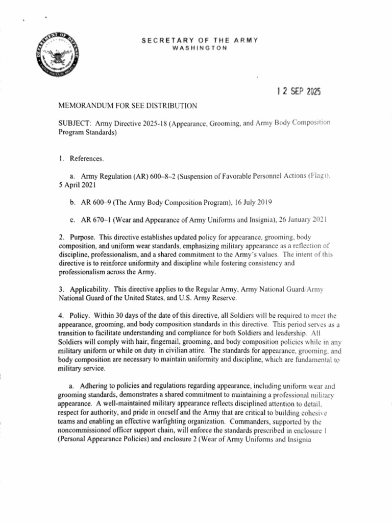 Army Directive | PDF