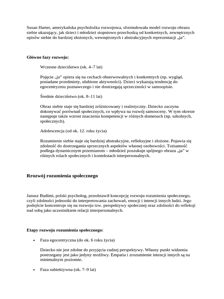 Główne Faza Rozwoju | PDF