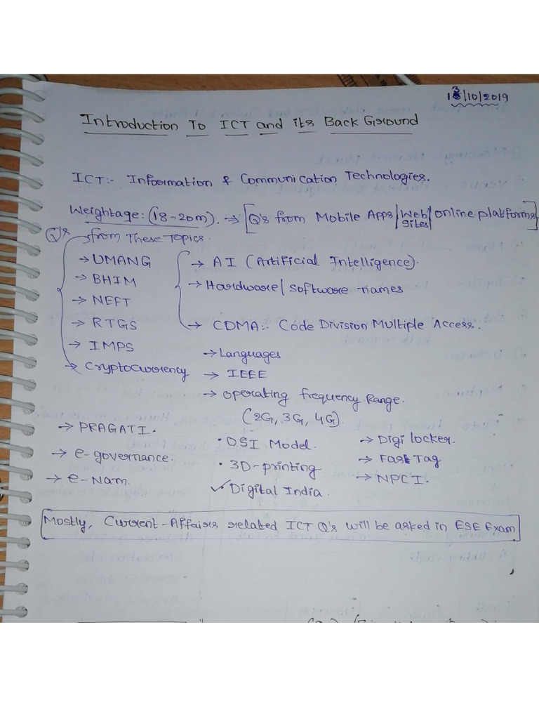 Ict Complete Notes | PDF