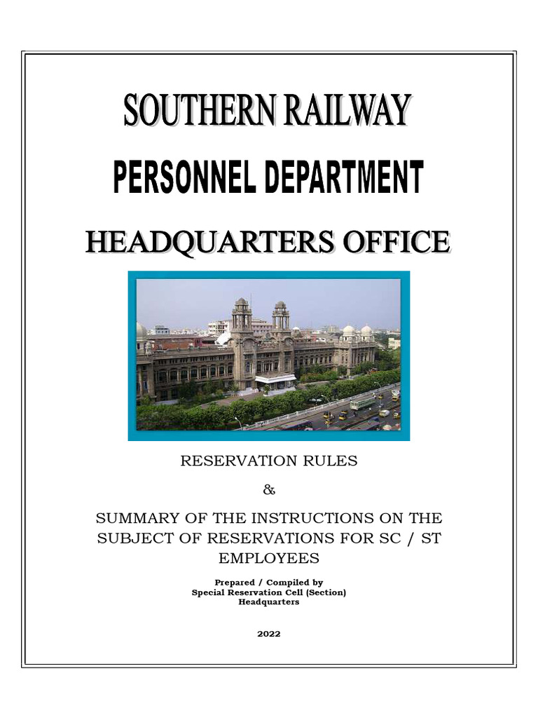 SC/ST Employee Reservation Guidelines | PDF | Caste | Social Groups Of ...
