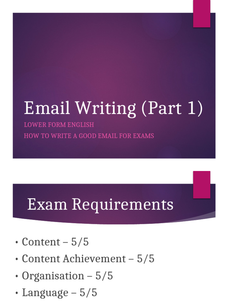 Writing - Part1 and Part 2 | PDF
