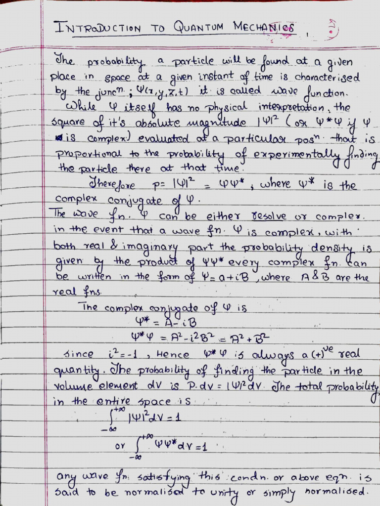 Quantum Mechanics | PDF