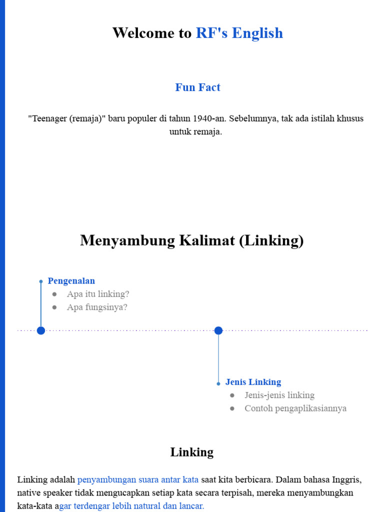 Panduan Linking dalam Bahasa Inggris | PDF