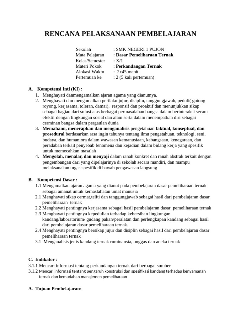 Upload Contoh RPP | PDF
