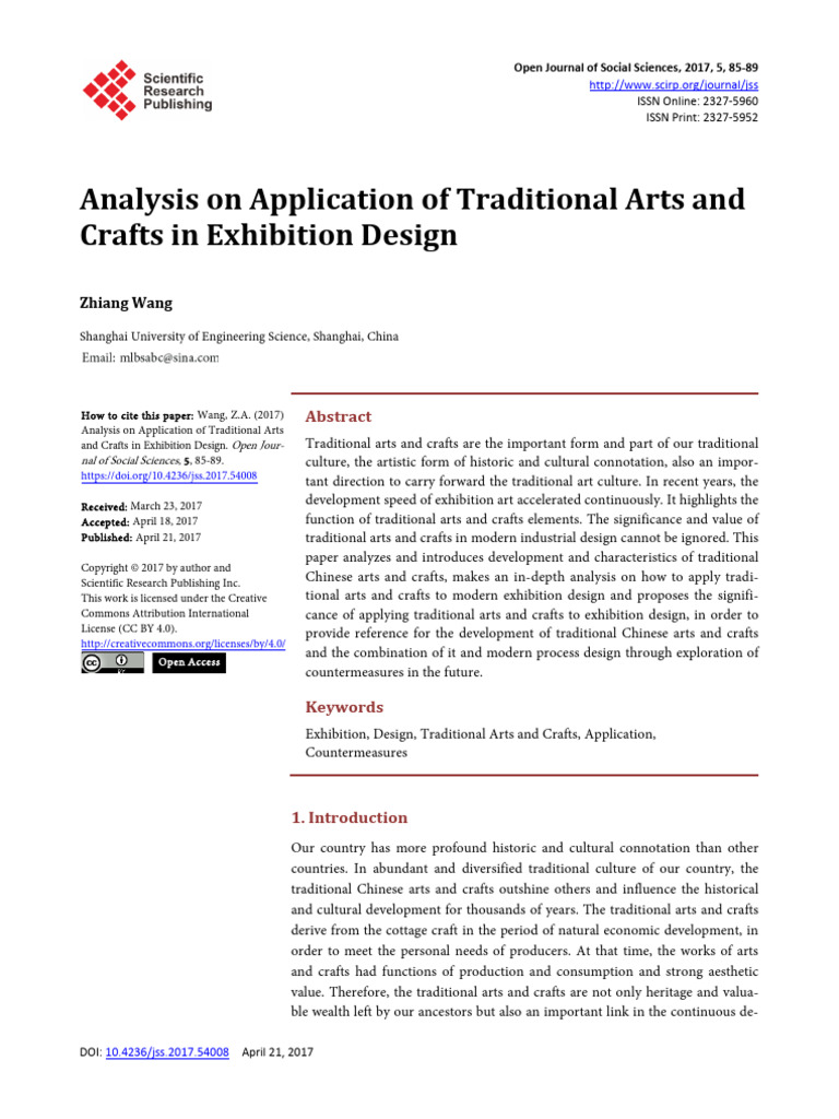 Analysis On Application of Traditional Arts and CR | PDF | Embroidery