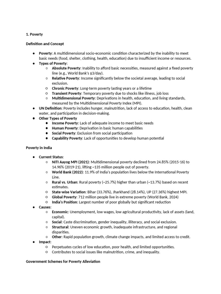 Understanding Poverty: Types and Causes | PDF | Poverty | Poverty ...