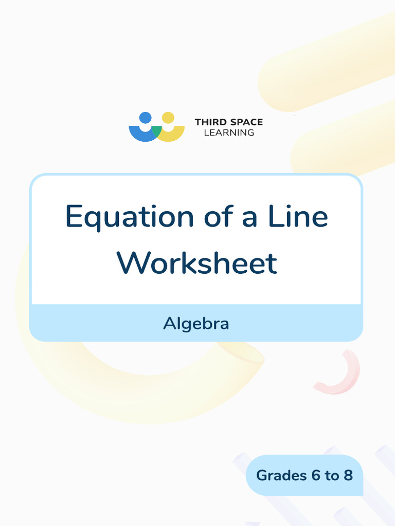 Equation of A Line Worksheet 1 | PDF | Equations | Mathematical Concepts