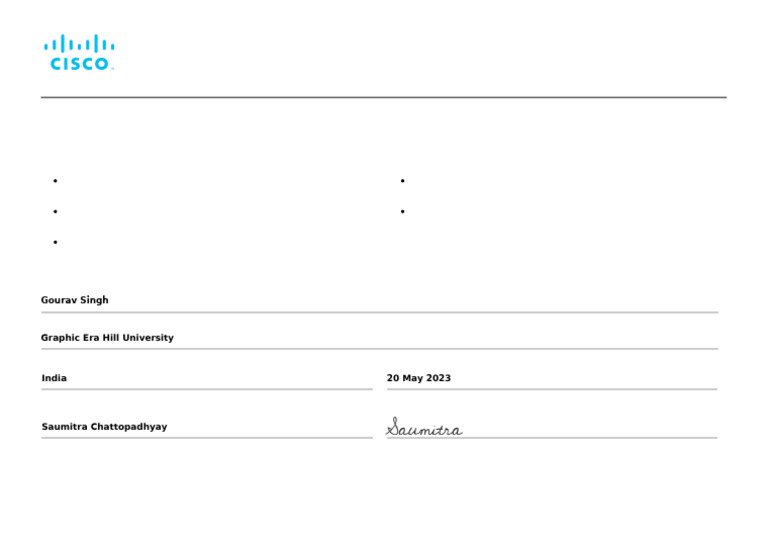 Cisco Cybersecurity Essentials Certificate | PDF