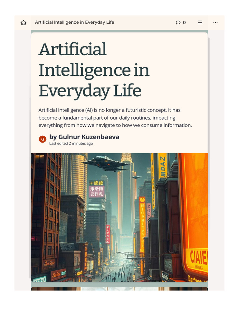 AI's Impact on Daily Life Explained | PDF | Artificial Intelligence ...