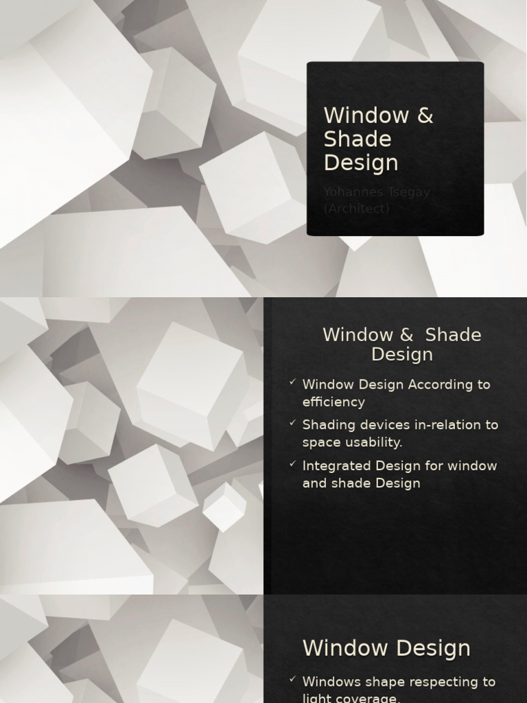 Window and Shade Design Strategies | PDF | Window