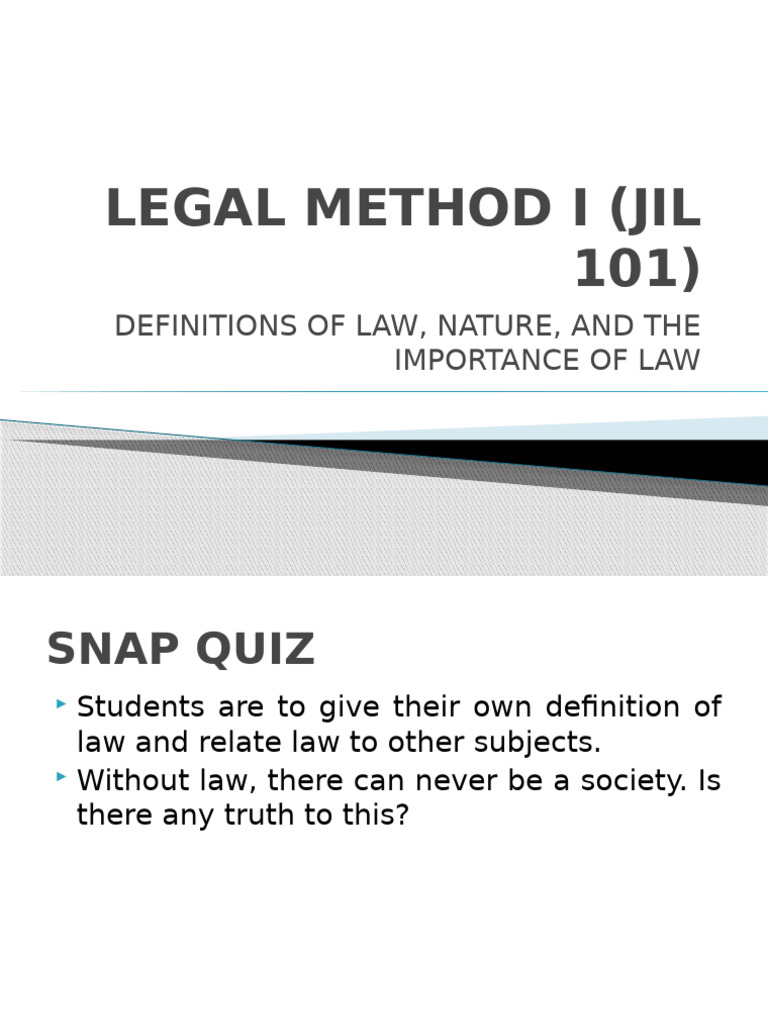 Legal Method 101: Understanding Law | PDF | Deductive Reasoning | Logic