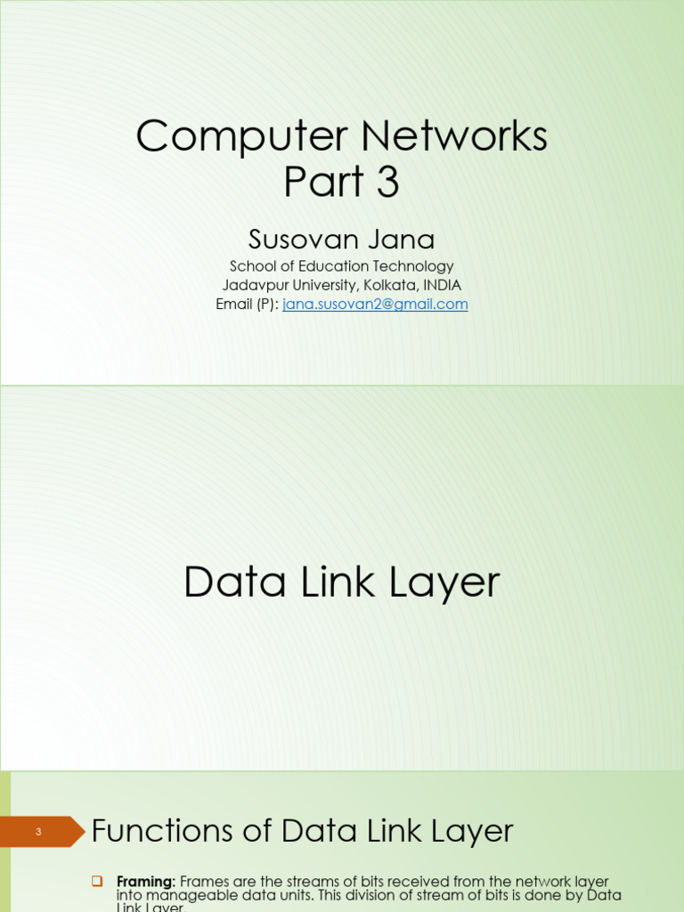 Data Link Layer Functions and Error Control | PDF | Error Detection And ...
