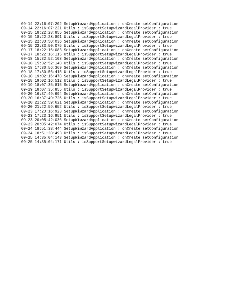 Setup Wizard Application Logs | PDF