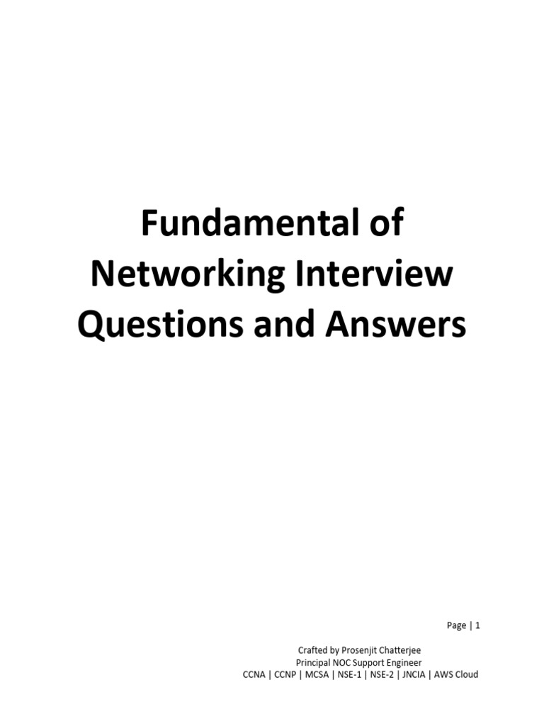 Networking Interview Q&A Guide | PDF | Network Switch | Computer Network
