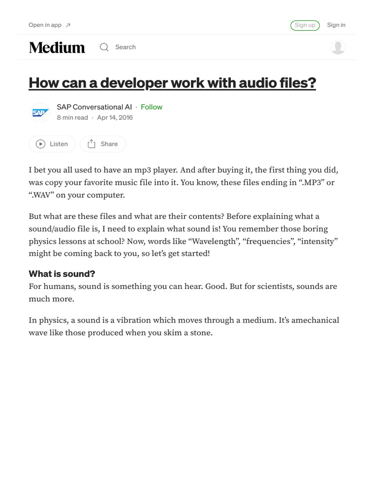 Developer Guide to Audio Files | PDF | Frequency | Sound