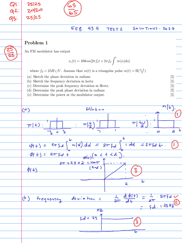 EEB434 Test2 Solutions 2024 1 | PDF