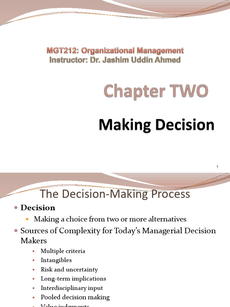 Chapter 2 - Making Decision | PDF | Decision Making | Bias